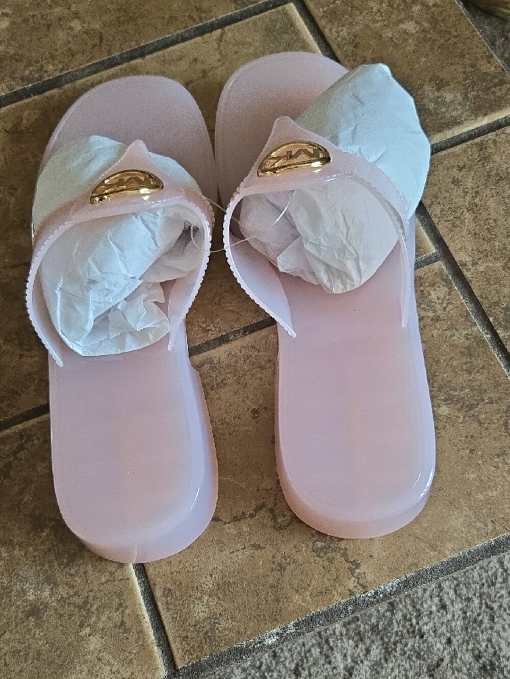 Michael Kors Hannah Jelly Thong Sandals in Light Pink💞⭐️ Size 11 - Picture 7 of 9